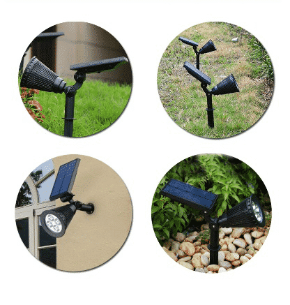 four pic of Solar Stake Lights Outdoor