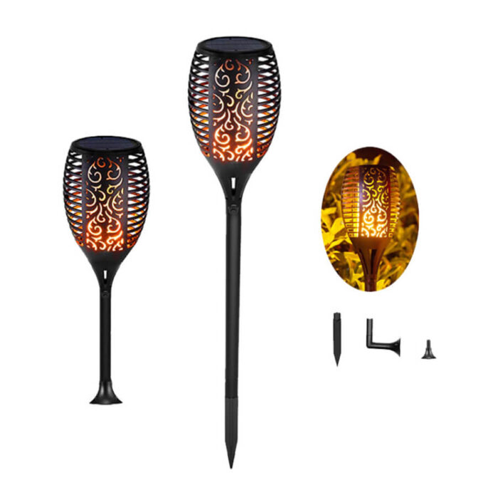 solar torch lights with flickering flame 1