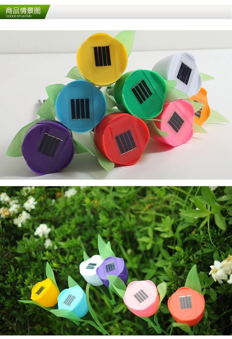 describe of solar tulip flower lights 1