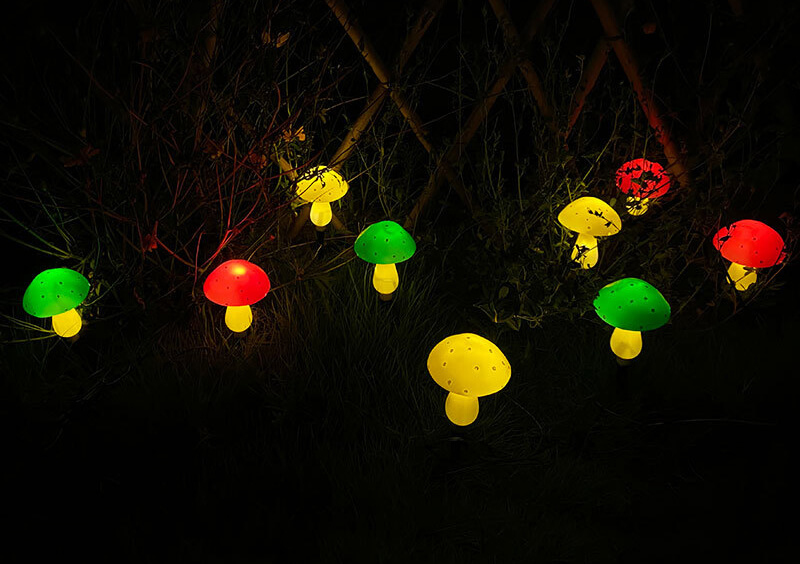 mushroom solar garden lights 18