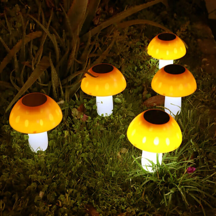 mushroom solar stake lights 6