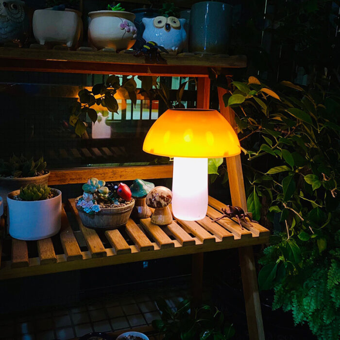 mushroom solar stake lights 9